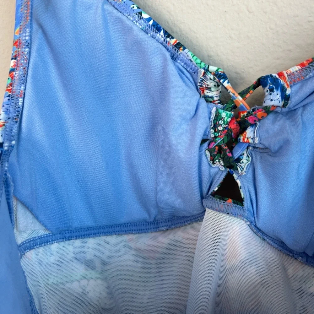 Sunseeker Size‎ 4 Swimsuit Multicolor One-piece Padded Cups Geometric